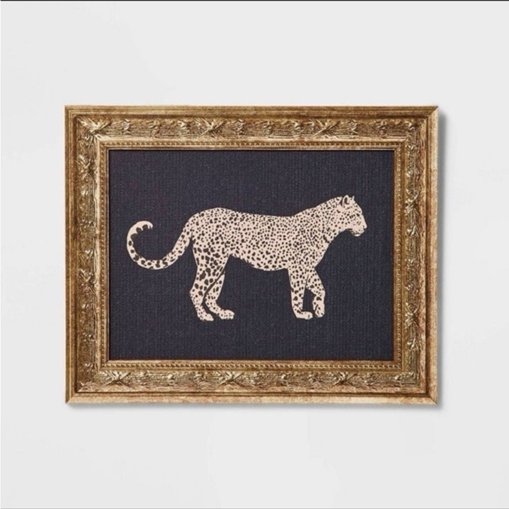 Studio McGee Cheetah Framed Wall Art Canvas 10" × 8"-Threshold